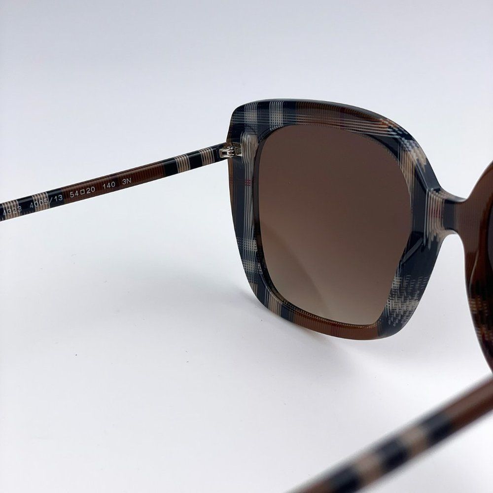 Burberry BE4323 400513 Sunglasses Check Brown Gradient Brown Square Women - Picture 11 of 12
